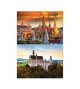 Quebra Cabeças QUEBRA CABEÇAS- Grande Palácio de Bangkok e Castelo De Neuschwanstein 1000 Peças